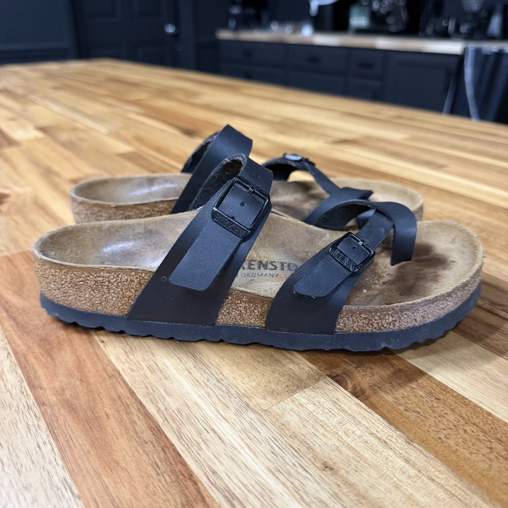 Birkenstock Mayari Black Birko-Flor Womens Size 36 US 5 Reg. Sandals Toe Loop
